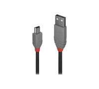 LINDY - Câble USB vers Micro USB 2.0 A/B, Anthra Line 0.5 Mètres, Câble avec Transfert de Données de 480Mbps| Compatible avec TV, Monitor, Tablet, Laptop, Camera | Câble de Charge| 10 Ans de Garantie