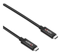 Lindy Câble USB-C 43308 – USB 3.1 Gen 2 (Type C M/M) 5 m Noir DisplayPort 1.4 actif