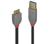 Lindy Câble USB 3.2 Type A vers Micro-B, 5Gbit/s, Anthra Line, 0.5m
