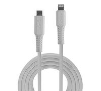 LINDY Câble USB-C vers Lightning 31315 – USB 2.0, 0,5 m, blindé, Power Delivery 2.0, blanc