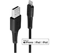 LINDY Câble USB USB 2.0 USB-A femelle, Connecteur Lightning 0.50 m noir sans halogène 31319