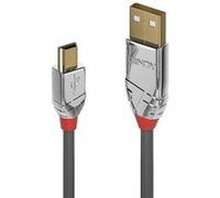 LINDY Câble USB USB 2.0 USB-A mâle, USB-Mini-B mâle 7.50 m gris 36635 Gris G