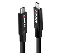 Lindy - Câble USB - USB 3.1 de 2ème génération de type C à 9 broches (M) pour USB 3.1 de 2ème génération de type C à 9 broches (M) - USB 3.1 Gen 2 / DisplayPort 1.4 - 5 m - actif, support 8K60Hz...