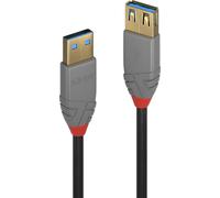 LINDY Câble USB USB 3.2 Gen1 (USB 3.0) USB-A mâle, USB-A femelle 0.50 m noir 36760