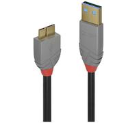 LINDY Câble USB USB 3.2 Gen1 (USB 3.0) USB-A mâle, USB-Micro-B 3.0 mâle 1.00 m noir 36766
