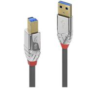 Lindy Câble USB CROMO Type A (M) vers Type B (M) USB 3.1 50 cm rond gris