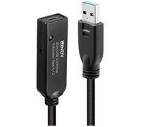 LINDY Câble USB USB 3.2 Gen1 USB-A mâle, USB-C® femelle 20.00 m noir 43375