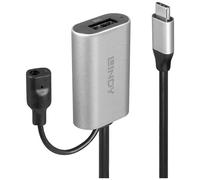 LINDY Câble USB USB 3.2 Gen1 USB-C® mâle, USB-A femelle 5.00 m noir, gris 43270