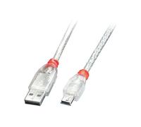 Lindy Câble USB 2.0 A vers Mini-B transparent 2 m