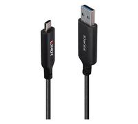 Lindy Câble USB hybride 43396 – USB 3.2 Gen1 5 Gbit/s Type A vers C 25 m AOC noir