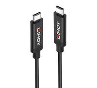 Lindy Câble USB-C 43308 – USB 3.1 Gen 2 (Type C M/M) 5 m Noir DisplayPort 1.4 actif