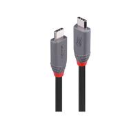 Lindy Câble USB4 Gen 3x2 0.8m USB-C Mâle vers USB-C Mâle, 40 Gbit/s, Délivrance de Puissance USB 240W, Contacts Or, Cuivre, Noir