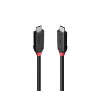 Lindy Câble USB4 Type C de 0.5m, 40Gbit/s, 240W PD, ligne noire