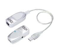 Lindy Extenseur USB 42805 – USB 1.1 par câble Cat.5e/6 jusqu'à 50 m – Connecteur DC – Gris