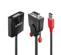 Lindy 38184 câble vidéo et adaptateur 0,2 m DVI-D VGA (D-Sub) + USB Noir, Orange