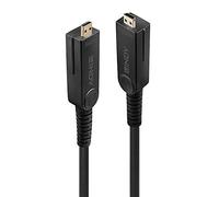 Lindy cble Micro-HDMI 2.0 18G Hybride Fibre Optique avec connecteurs HDMI & DVI Détachables, 10M