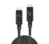 Lindy - Câble HDMI avec kit Ethernet - 19 pin micro HDMI Type D mâle pour 19 pin micro HDMI Type D mâle - 20 m - cuivre hybride/fibre optique - noir - support 4K