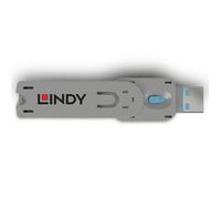 Lindy Clé pour bloqueur de port USB Type A, bleu - Clé unique pour verrouillage physique des ports USB
