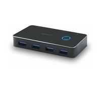 Lindy - Commutateur de partage des périphériques USB - 2:4 - 4 x USB 3.2 Gen 1 + 2 x USB 3.2 de 1ère génération - de bureau