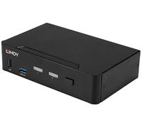 LINDY Commutateur KVM Display-Port 7680 x 4320 Pixel