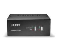 LINDY Commutateur kvm dvi-i dual link dual head usb 2.0 & audio 2 ports G