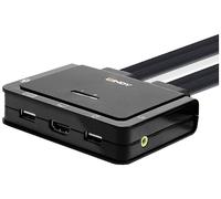 LINDY Commutateur KVM HDMI souris, clavier 3840 x 2160 Pixel