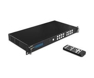 Lindy - Commutateur vidéo/audio - 4 x 4, 4K60, matrice, avec mise à l'échelle du mur vidéo - Montable sur rack Noir G