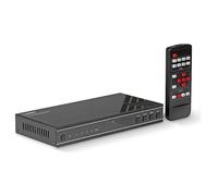Lindy Commutateur vidéo/audio 4x1 HDMI 4K60 multivue sans coupure de bureau Noir
