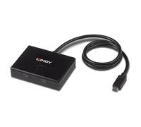 Lindy 43329 hub & concentrateur USB 3.2 Gen 1 (3.1 Gen 1) Type-C 5000 Mbit/s Noir