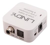 Lindy 70411 changeur de genre de câble Toslink RCA Blanc