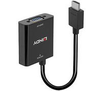 Lindy 38291 câble vidéo et adaptateur 0,1 m HDMI Type A (Standard) VGA (D-Sub) Noir