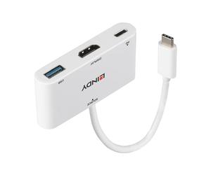 Lindy Convertisseur USB 3.2 Type C vers HDMI avec port USB Type A et Power Delivery