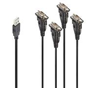 Lindy 42675 câble Série Noir 0,94 m USB Type-A DB-9