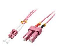 Lindy Cordon de raccordement 46360 – LC / SC Duplex Multimode OM4 50/125 µm 1 m sans halogène