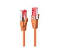 LINDY 47807 RJ45 Câble réseau, câble patch CAT 6 S/FTP 1.00 m orange avec cliquet d'encastrement