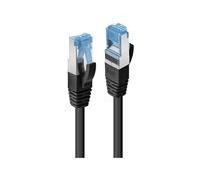 Lindy Câble réseau RJ45 47175 – CAT6a S/FTP 0,30 m Noir