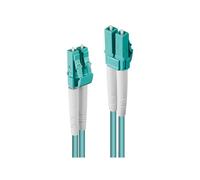Lindy - Cordon de raccordement - LC multi-mode (M) pour LC multi-mode (M) - 1 m - 1 m - fibre optique - duplex - 50 / 125 microns - OM3 - sans halogène