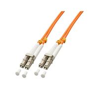 Lindy - Cordon de raccordement - LC multi-mode (M) pour LC multi-mode (M) - 2 m - 2 m - fibre optique - duplex - 50 / 125 microns - OM2 - sans halogène