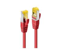 Lindy - Cordon de raccordement - RJ-45 (M) pour RJ-45 (M) - 1.5 m - SFTP - CAT 7 (câble)/CAT 6a (connecteurs) - sans halogène, moulé - rouge