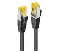 Lindy - Cordon de raccordement - RJ-45 (M) pour RJ-45 (M) - 1 m - 6.5 mm - S/FTP - CAT 7 (câble)/CAT 6a (connecteurs) - sans crochet, sans halogène - noir (pack de 10)