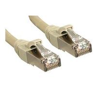 LINDY 45587 RJ45 Câble réseau, câble patch CAT 6 S/FTP 10.00 m gris avec cliquet d'encastrement 1 pc(s)