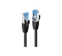 Lindy - Cordon de raccordement - RJ-45 (M) pour RJ-45 (M) - 15 m - SFTP, PiMF - CAT 6a - IEEE 802.3af/IEEE 802.3at - moulé, sans crochet, bloqué - noir