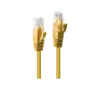 LINDY 48063 RJ45 Câble réseau, câble patch CAT 6 U/UTP 2.00 m jaune avec cliquet d'encastrement 1 pc(s)