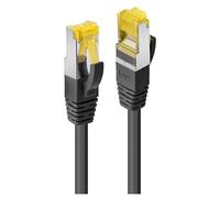 Lindy - Cordon de raccordement - RJ-45 (M) pour RJ-45 (M) - 3 m - 6.5 mm - S/FTP - CAT 7 (câble)/CAT 6a (connecteurs) - sans crochet, sans halogène - noir (pack de 10)