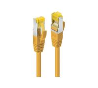 Lindy - Cordon de raccordement - RJ-45 (M) pour RJ-45 (M) - 30 cm - 6.5 mm - S/FTP - CAT 7 (câble)/CAT 6a (connecteurs) - sans halogène, sans crochet - jaune