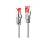 Lindy - Cordon de raccordement - RJ-45 (M) pour RJ-45 (M) - 50 cm - SFTP, PiMF - CAT 6e - sans crochet - gris