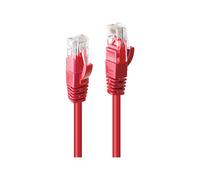 Lindy - Cordon de raccordement - RJ-45 (M) pour RJ-45 (M) - UTP - CAT 6 - moulé, sans crochet, bloqué - rouge