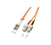 Lindy - Cordon de raccordement - SC multi-mode (M) pour LC multi-mode (M) - 10 m - 10 m - fibre optique - duplex - 50 / 125 microns - OM2 - sans halogène