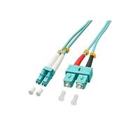 Lindy - Cordon de raccordement - SC multi-mode (M) pour LC multi-mode (M) - 15 m - 15 m - fibre optique - duplex - 50 / 125 microns - OM3 - sans halogène