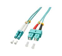 Lindy - Cordon de raccordement - SC multi-mode (M) pour LC multi-mode (M) - 3 m - 3 m - fibre optique - duplex - 50 / 125 microns - OM3 - sans halogène